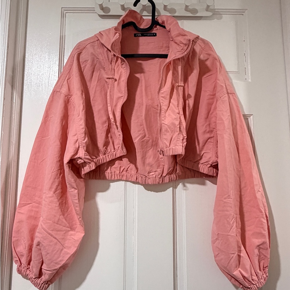 Zara Coral Bomber Jacket